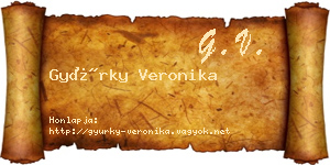 Gyürky Veronika névjegykártya